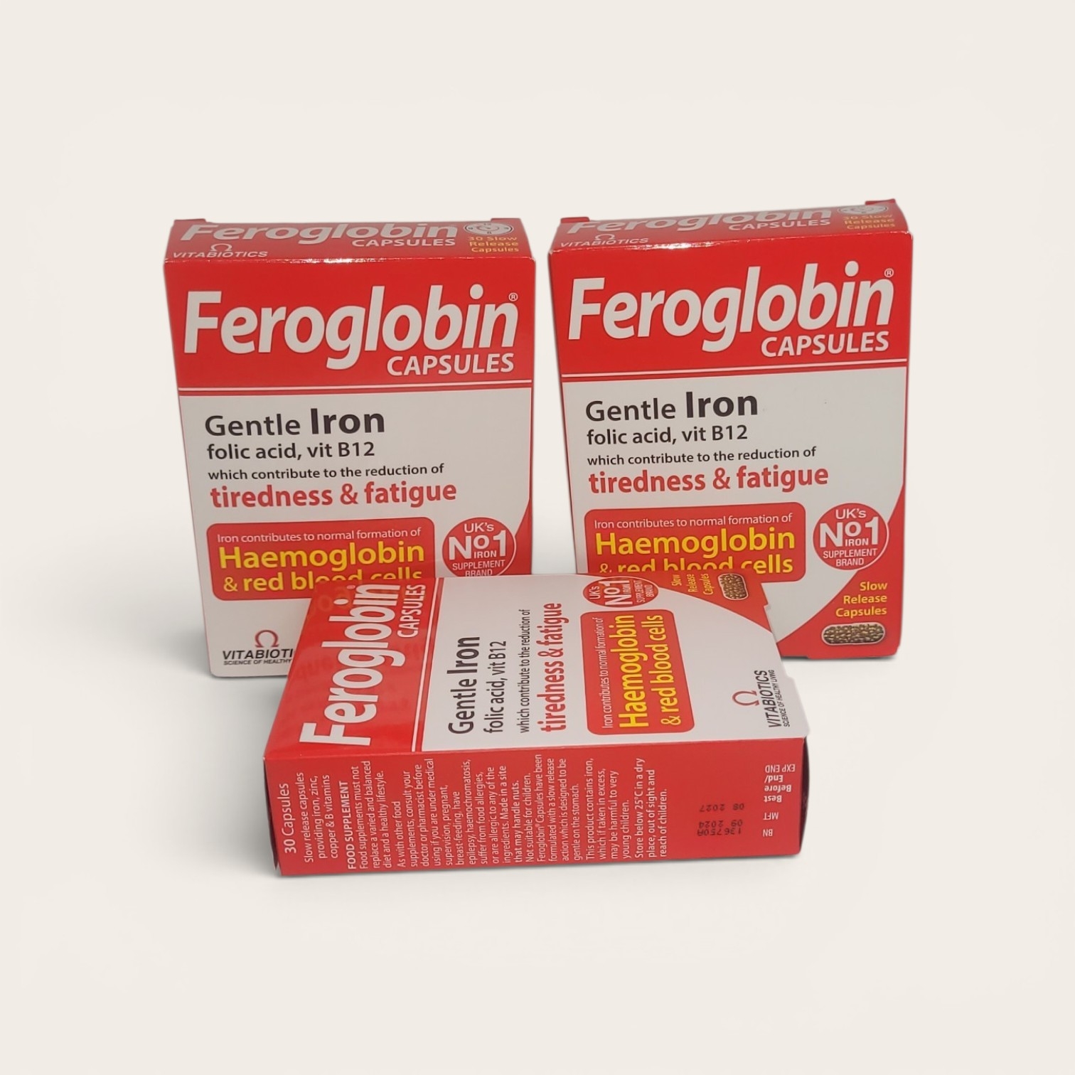 Vitabiotics Feroglobin B12 Slow Release Capsules 3 x 30